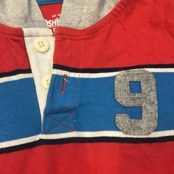 Carter’s Red Long-Sleeve Hooded Shirt & Old Navy Dark Blue Cargo Joggers Size 4T - Picture 4 of 11